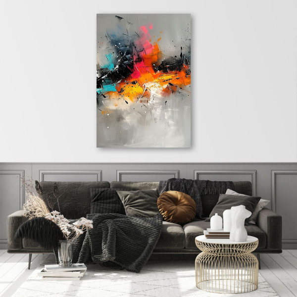 Feeby Obraz nowoczesny, Kolorowa Abstrakcja Ekspresja 40x60