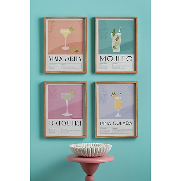 Affiche encadrée COCKTAIL - 31,5 x 41,5 cm