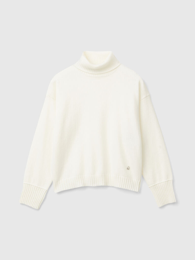 Turtleneck sweater in wool blend