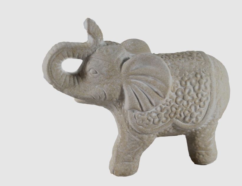 Deko Elefant mit Blumenmuster
