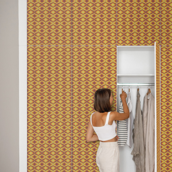 Okleina na meble Geometryczne retro 50x100 Folia samoprzylepna DIY