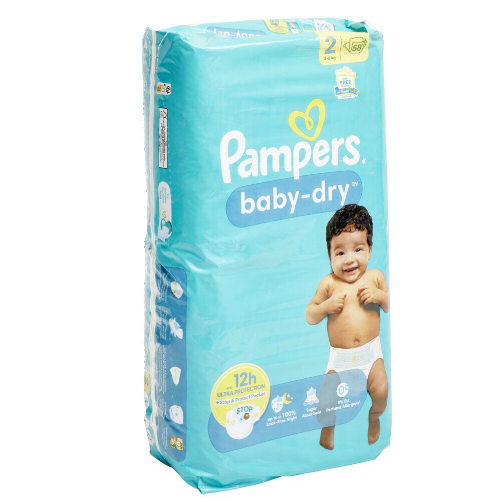 Couche Pampers Baby Dry T2 - 4-8kg x58