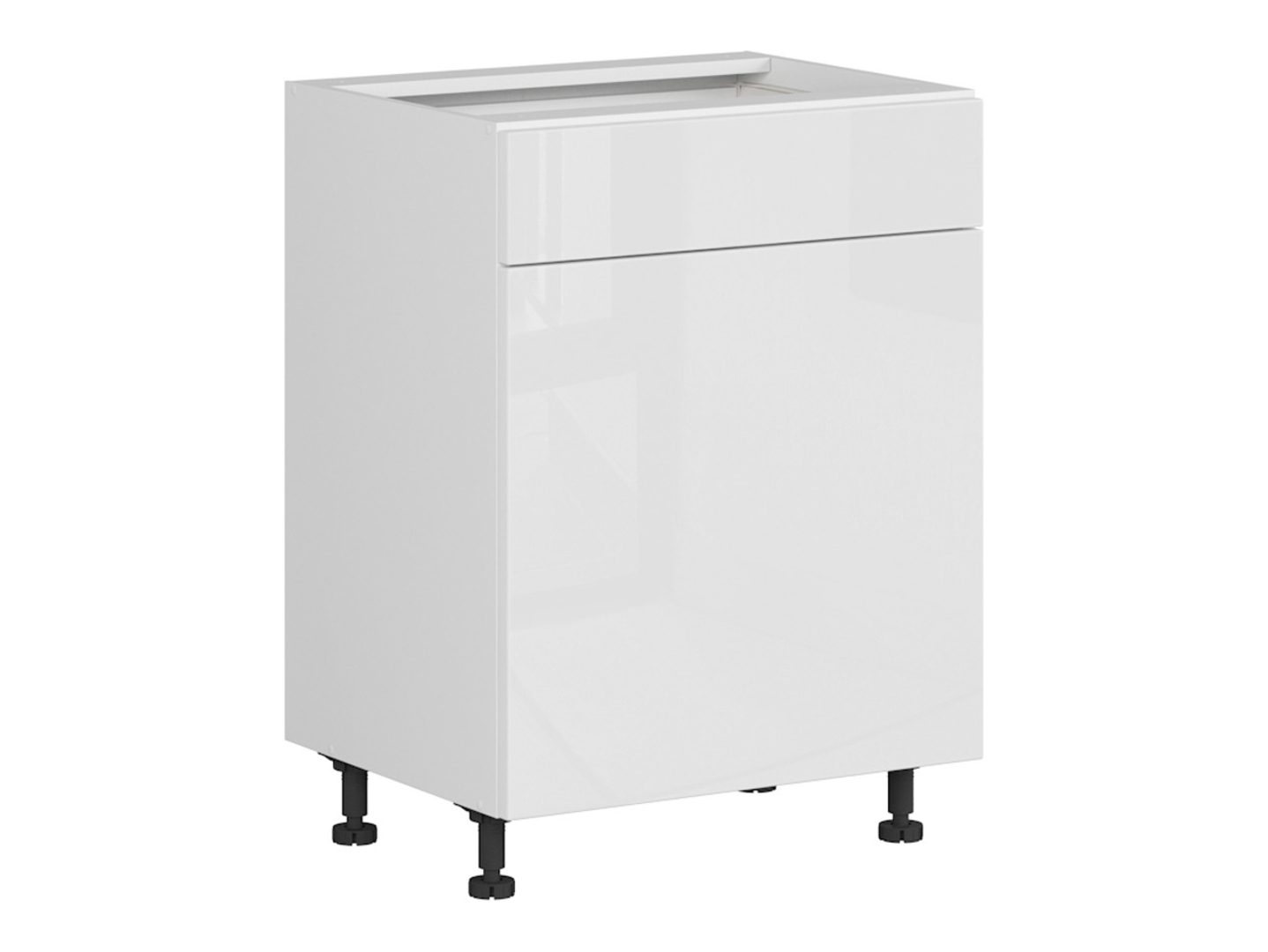Szafka kuchenna dolna Top Line 60 cm prawa biały połysk