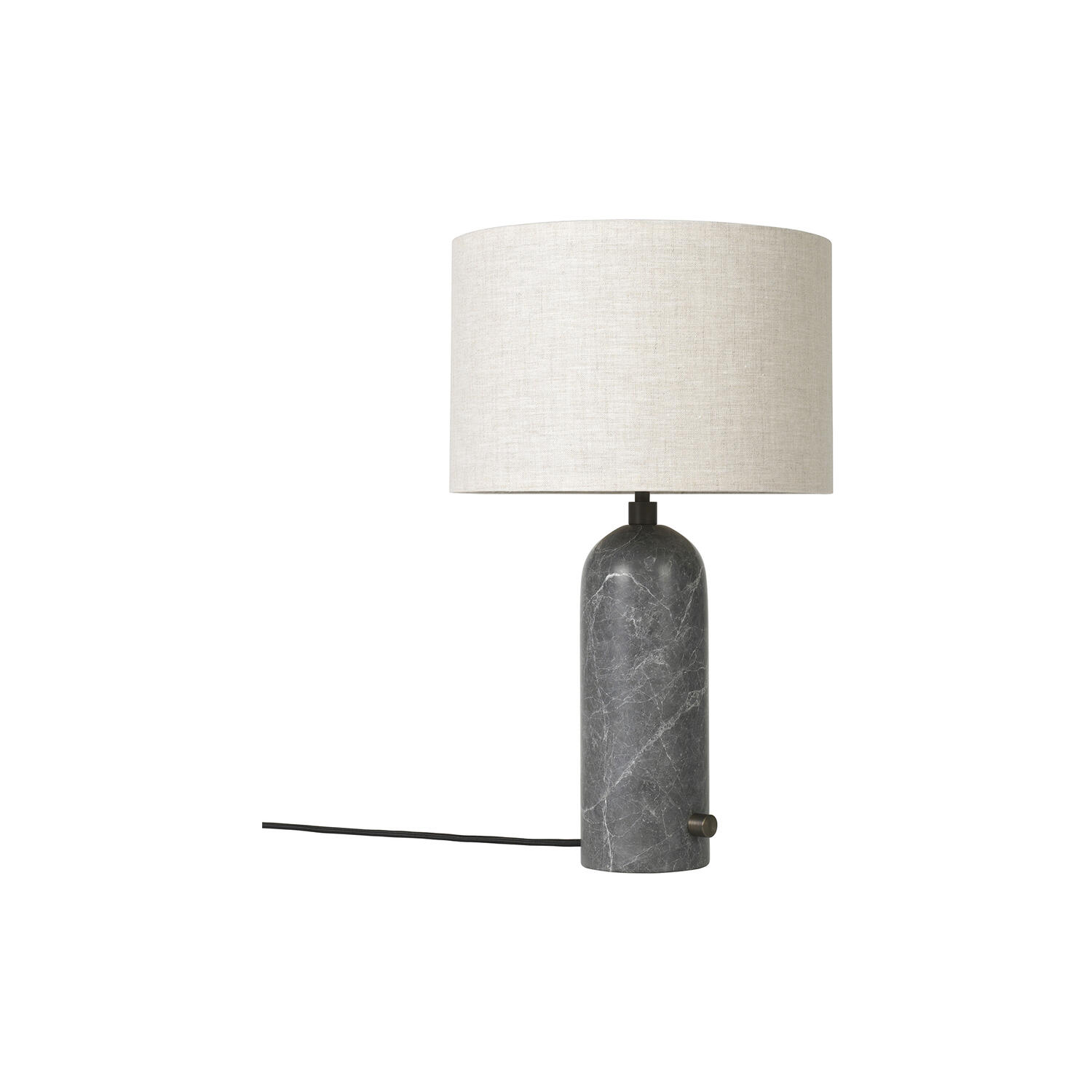 Gravity Table Lamp, grey marble/canvas