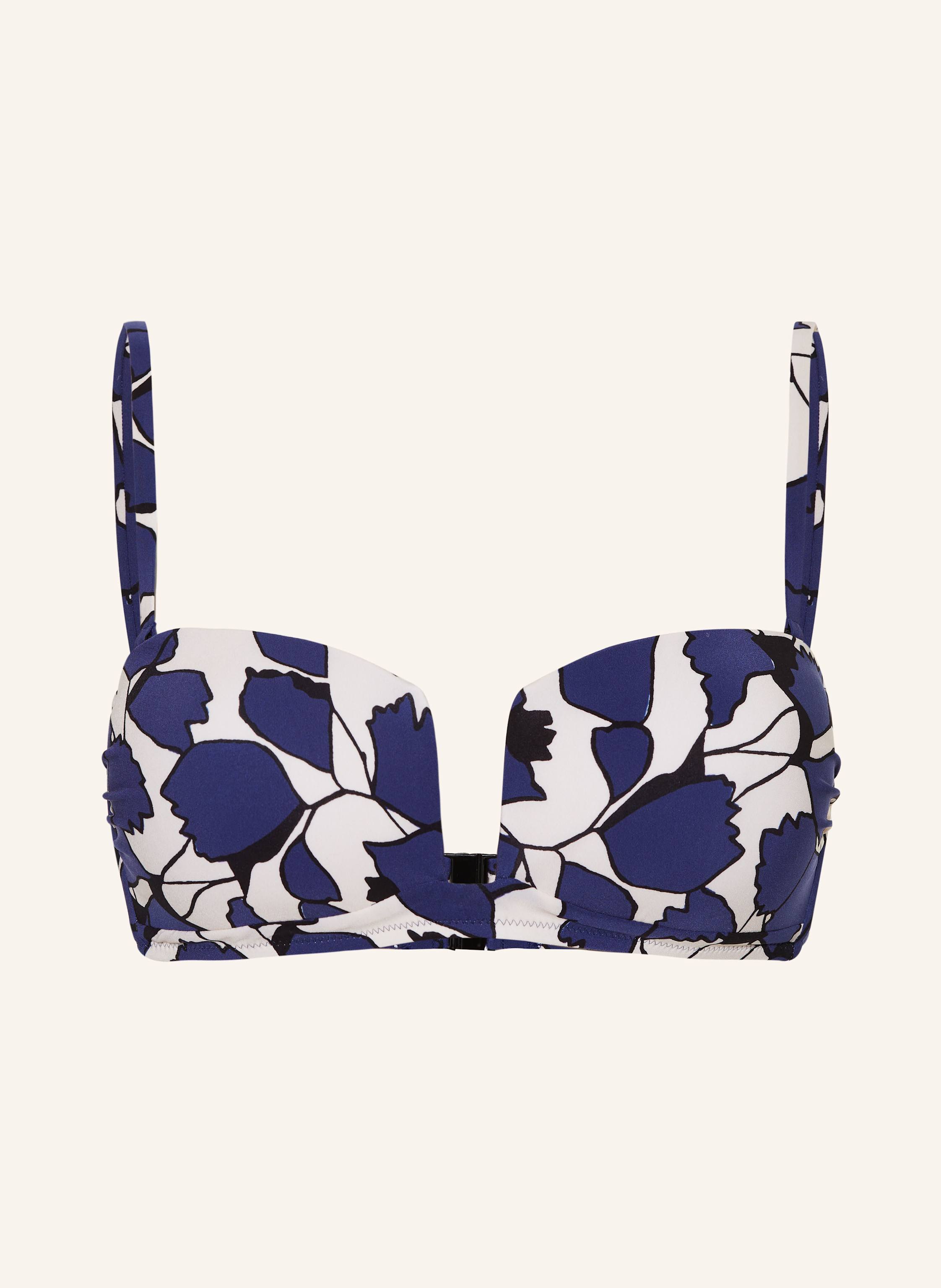 MARYAN MEHLHORN Bandeau-Bikini-Top BLUE LEAVES