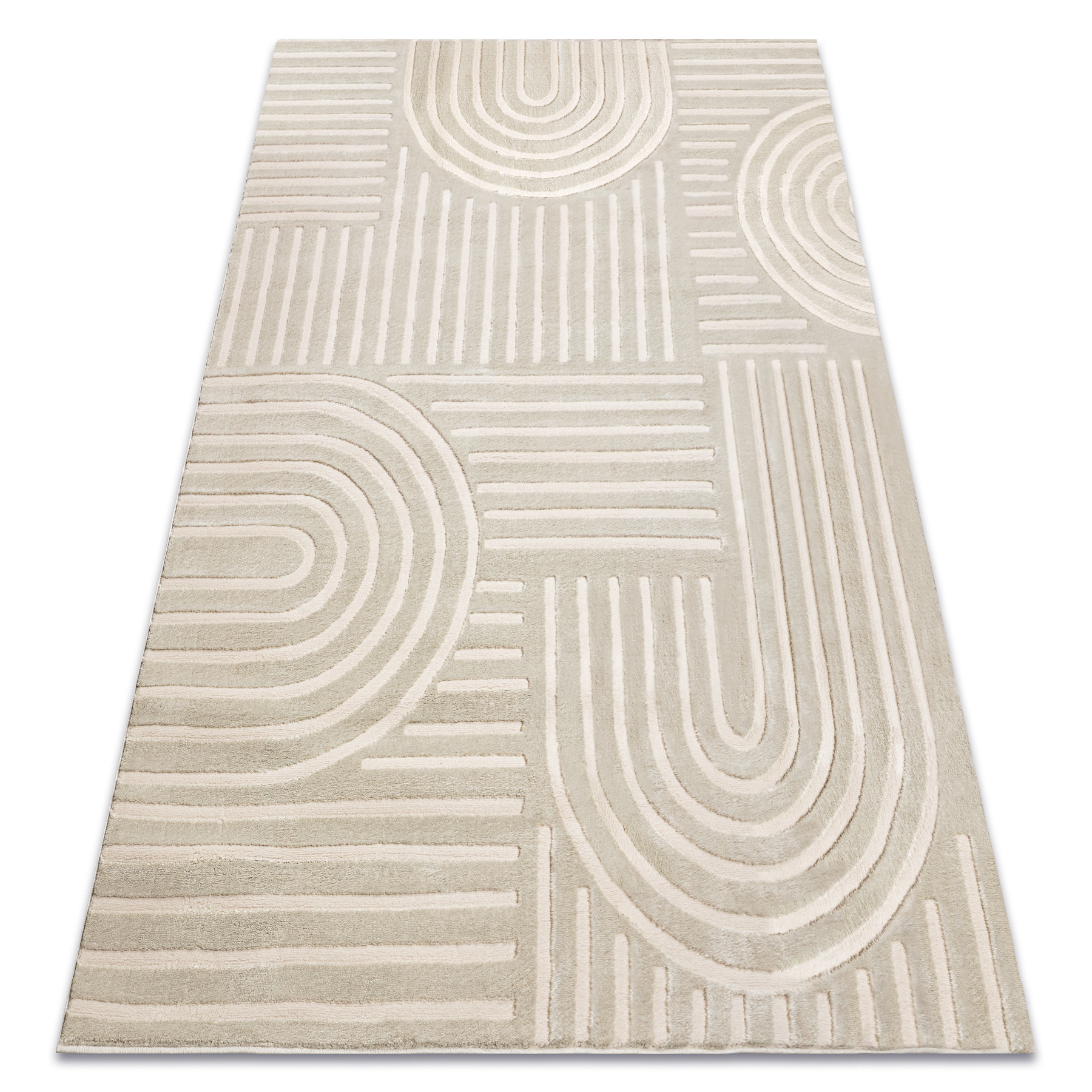 Dywan BALANCE 1918 taupe - Geometryczny, strukturalny, glamour80x150 cm