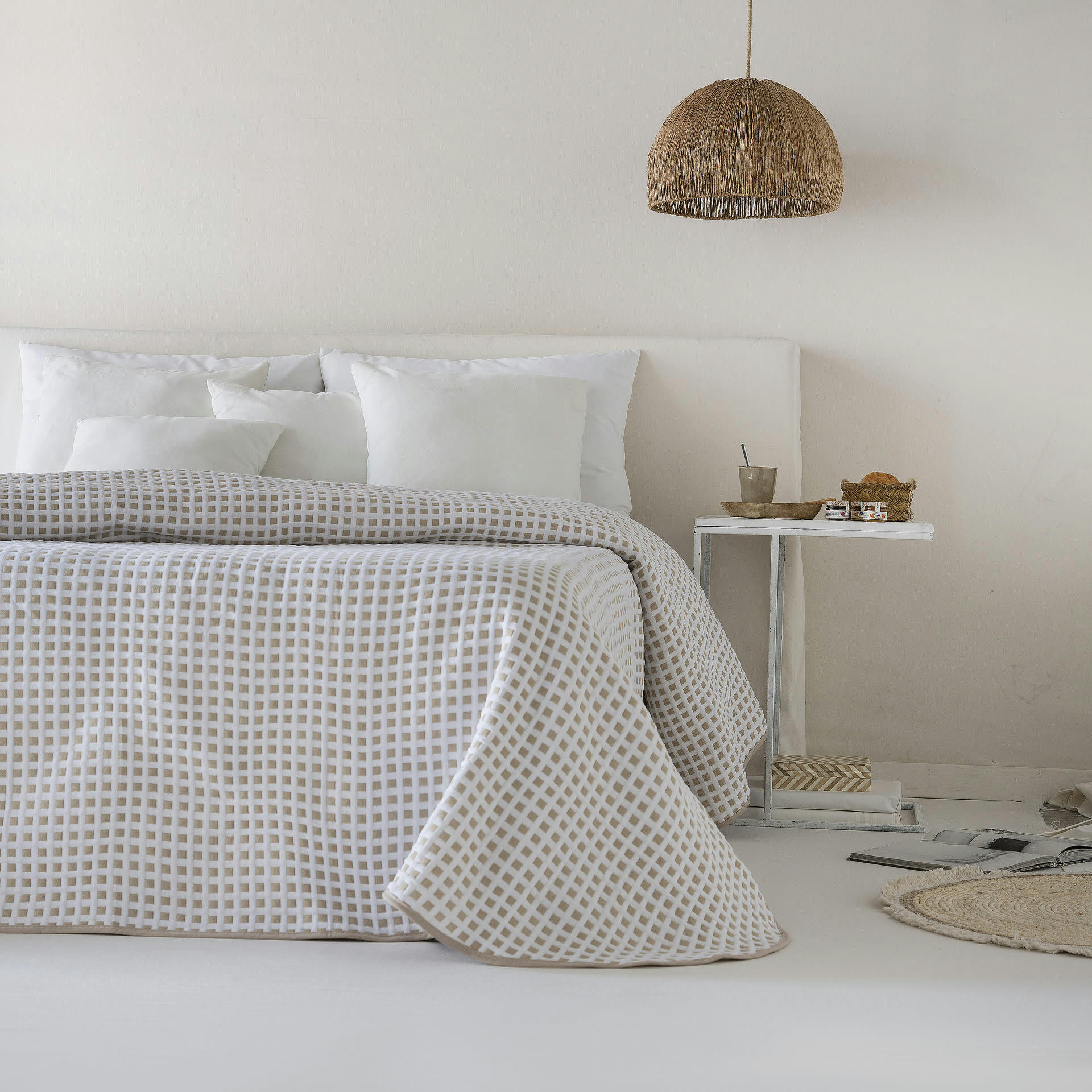 EMILY - Couvre lit en coton lin 235x270