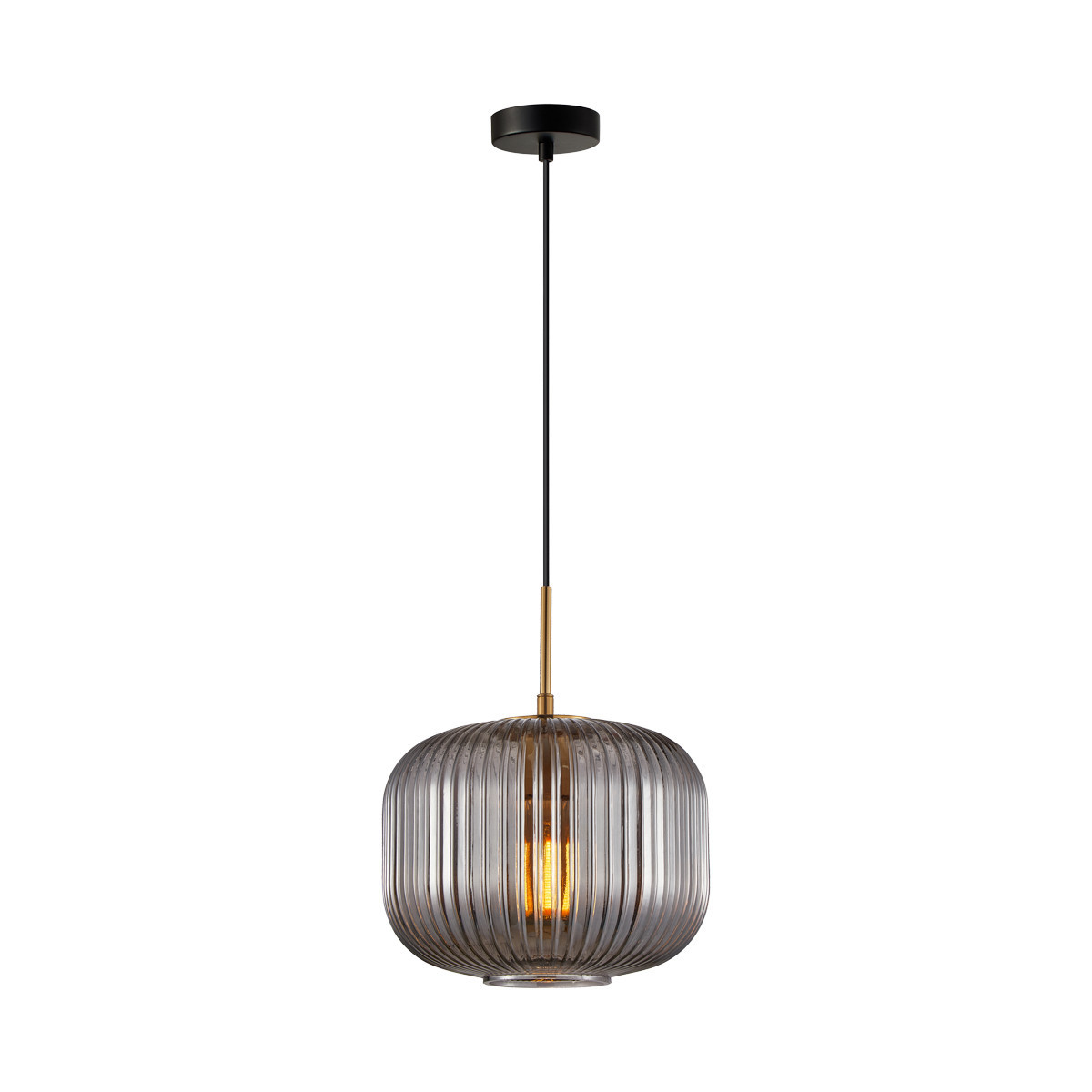 Lampa wisząca czarno-złota-dymiona GAVINO 1xE27x40W Italux
