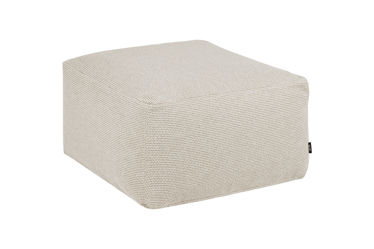 noo.ma Keno Outdoor Pouf - Milk Beige, 65 x 65 x 37,5 cm