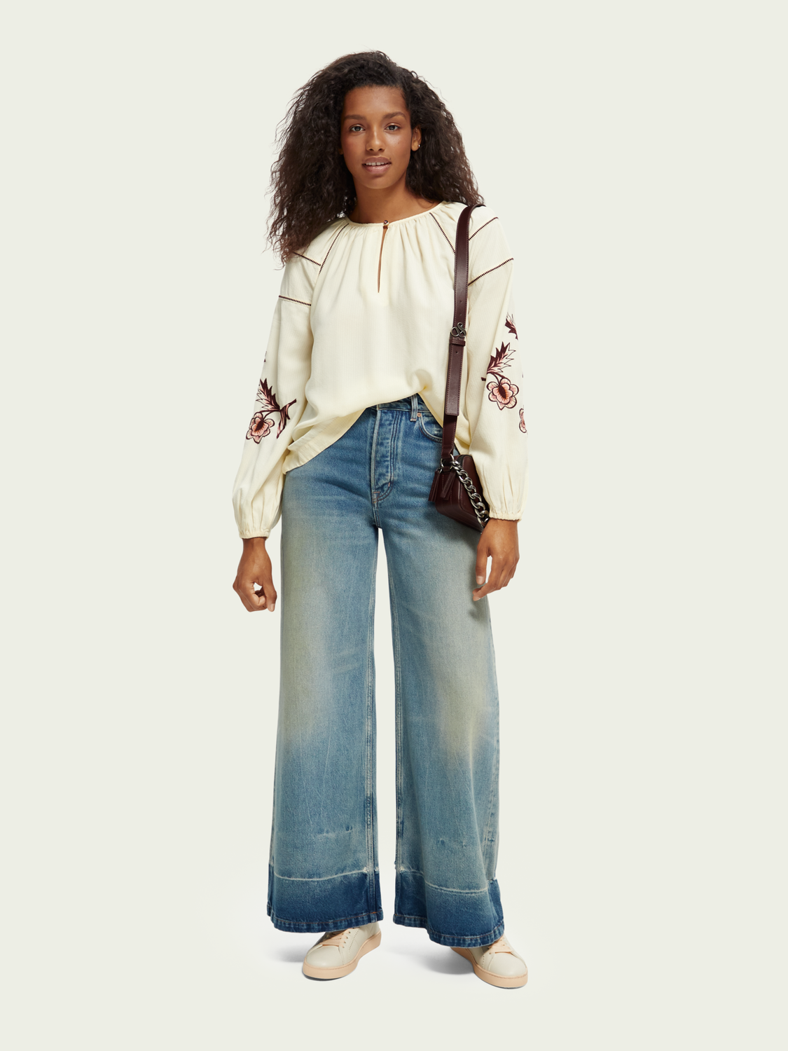 Embroidered Seersucker Shirt