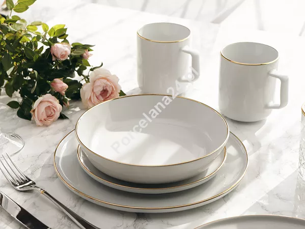 Serwis obiadowo - herbaciany na 6 osób (24 el.) Lubiana - Ankara Gold 1608C