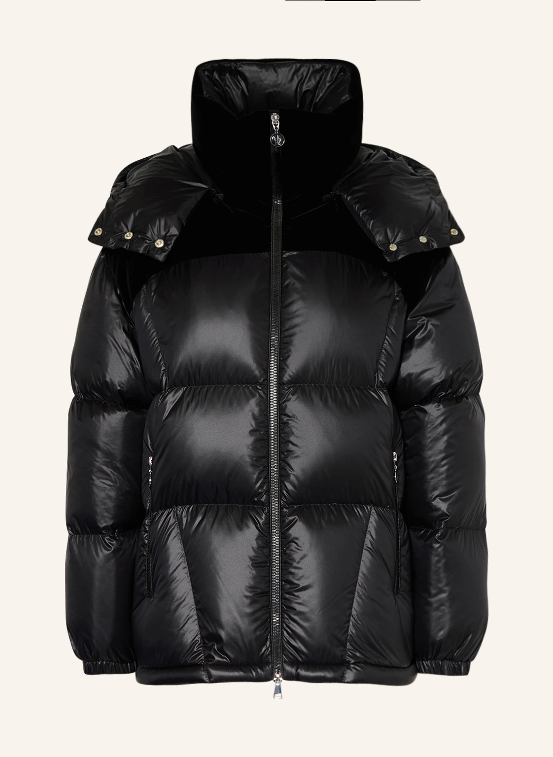 MONCLER Daunenjacke MEANDRE im Materialmix mit abnehmbarer Kapuze