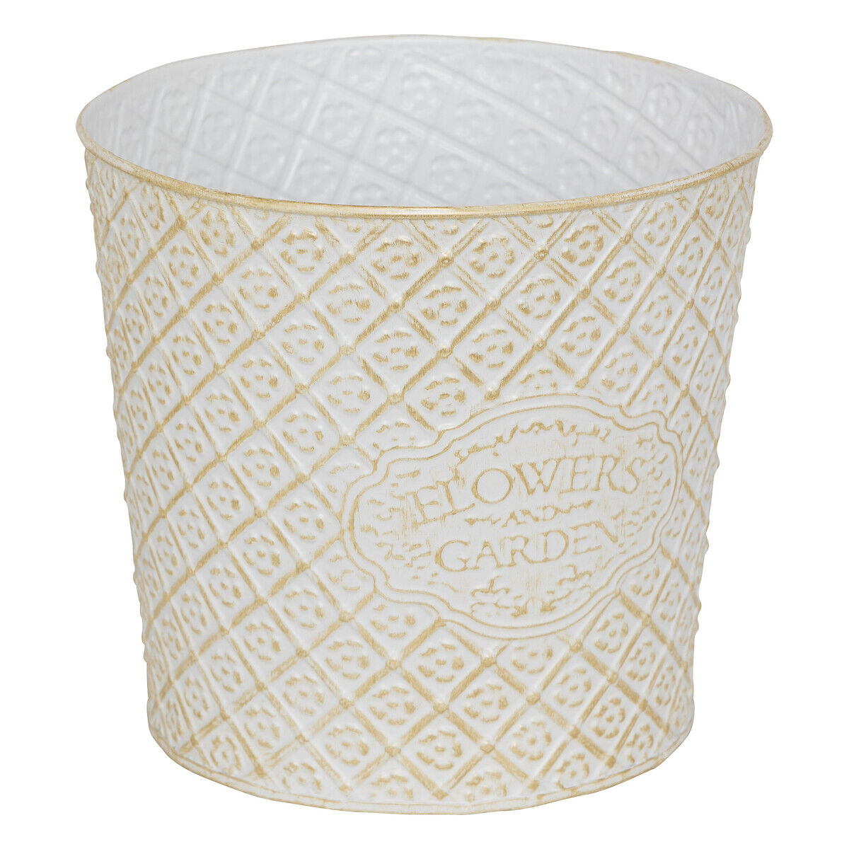 Vaso TINO em ferro branco 22cm