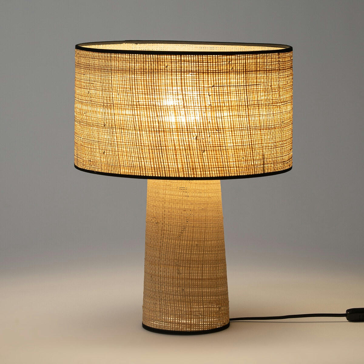 Lampe à poser en raphia, Dolkie