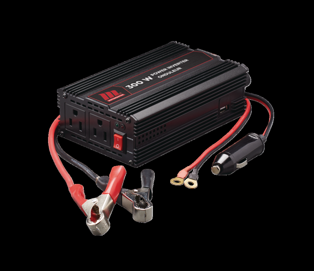 MotoMaster 300W Inverter with USB Port, Power-On Indicator