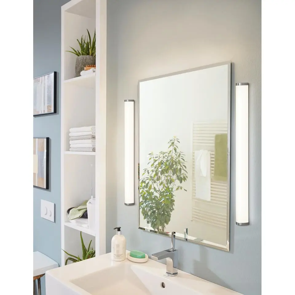 EGLOGita2Wand/Plafondlamp-LED-Lengte900mm.-Chroom-Wit