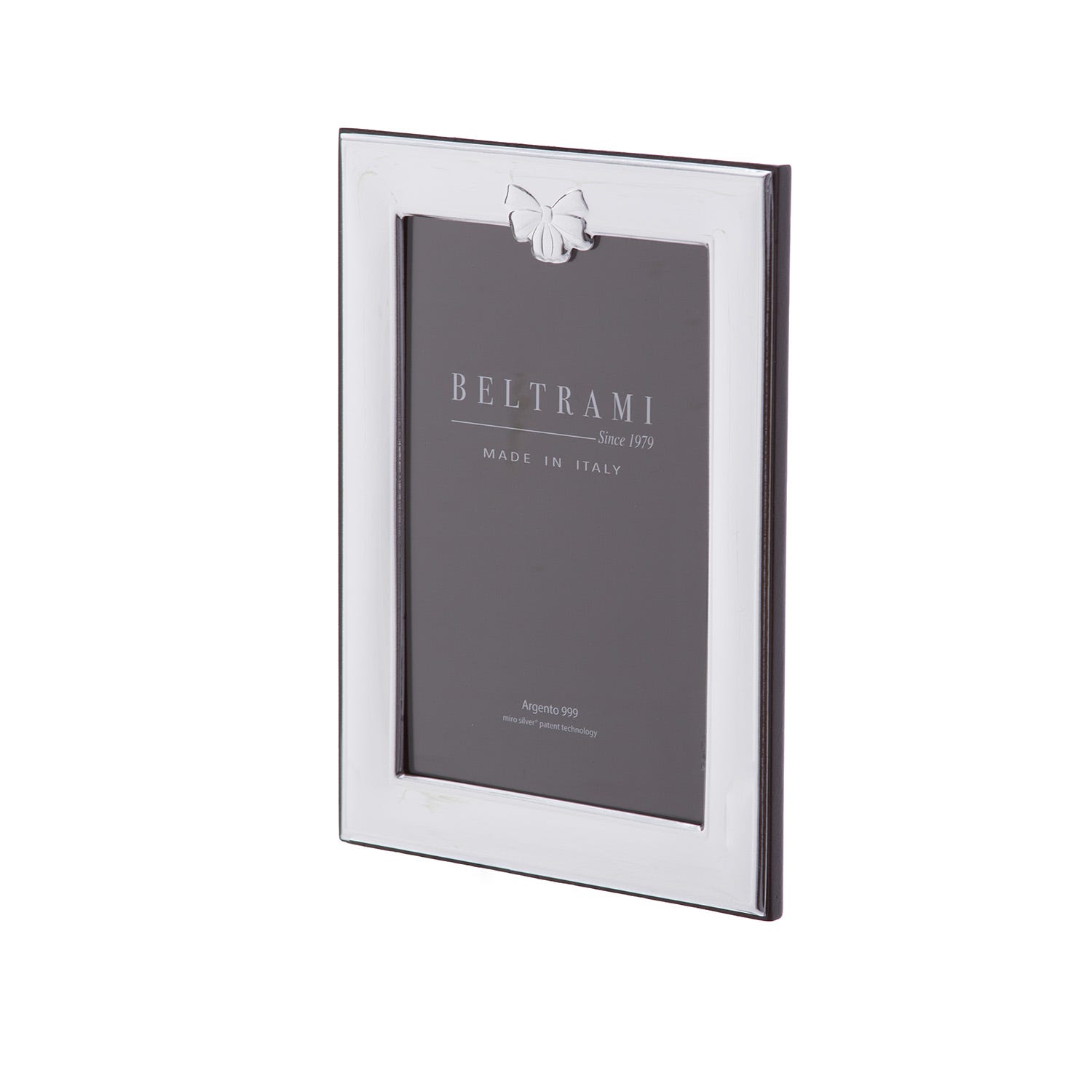 Portafoto fiocco foto 10x15 cm Beltrami con argento Miro Silver
