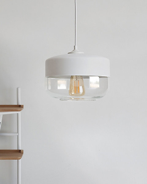Lampe suspension MURRAY Verre Blanc