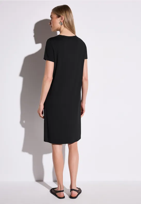 Jersey-Kleid in Unifarbe