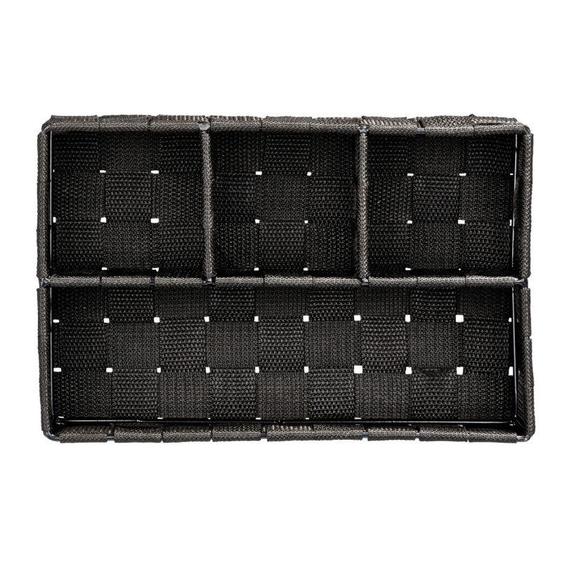 Box de rangement Adria 4 compartiments noir WENKO