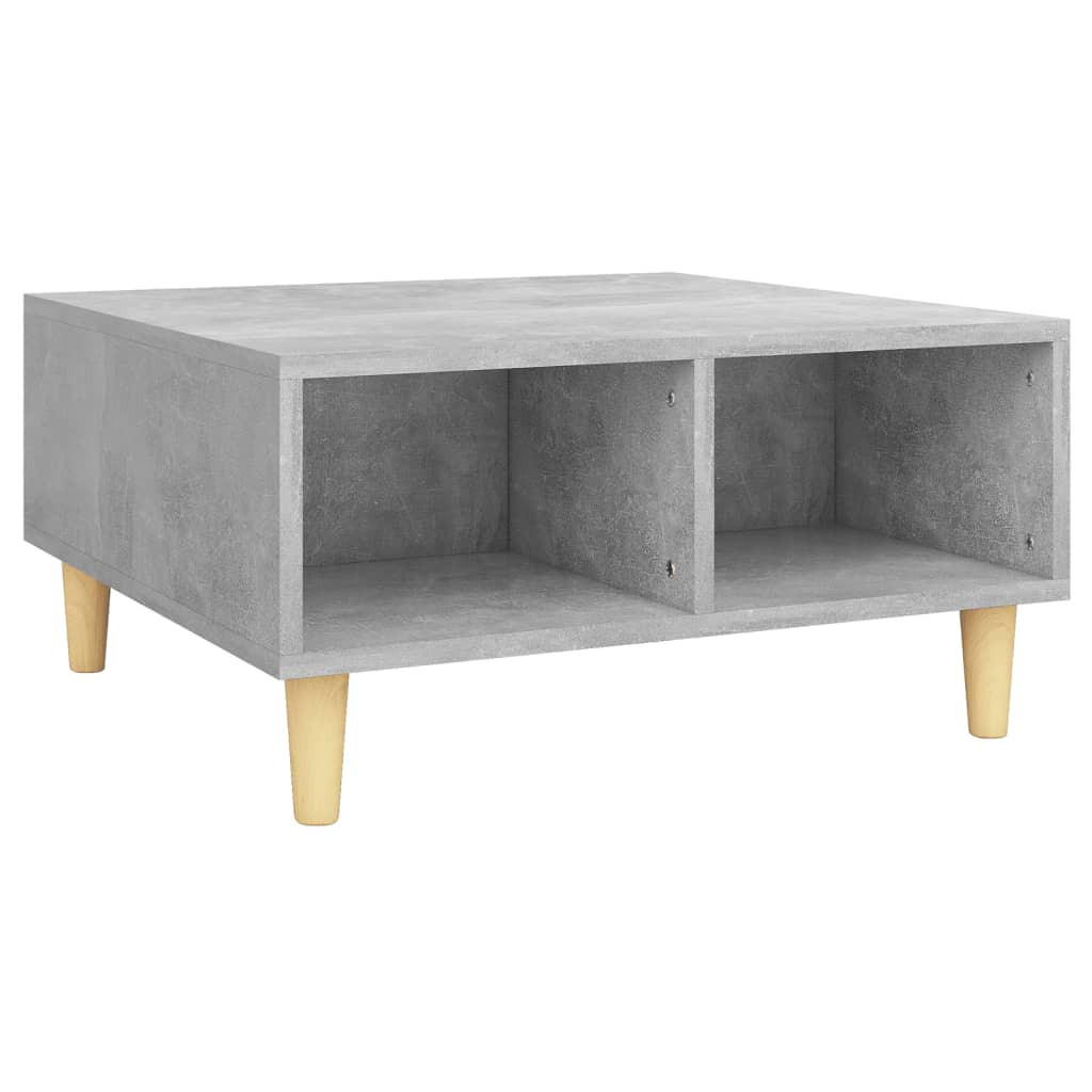 Stolik Kawowy Ława Stół Szary 60x60x30 Półka Do Salonu Do Pokoju