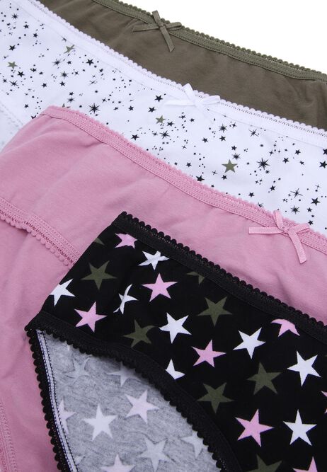 Womens 4pk Pale Pink Mini Briefs