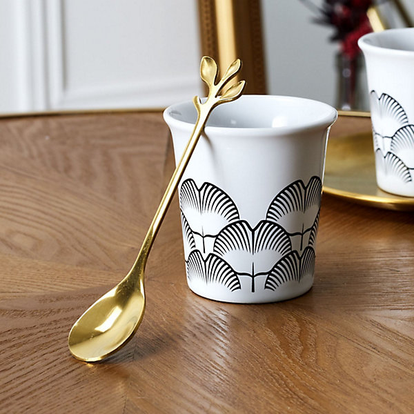 Lot de 4 cuillères à café Feuille