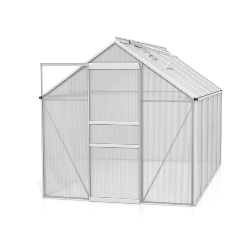 Serre en polycarbonate Venus aluminium anodisé 6,2 m² VITAVIA