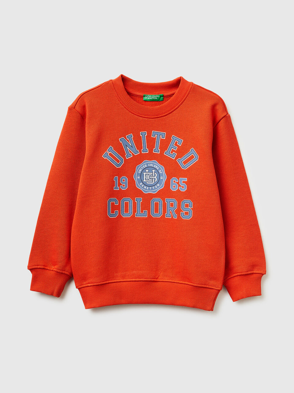 Organic cotton sweatshirt with logo print