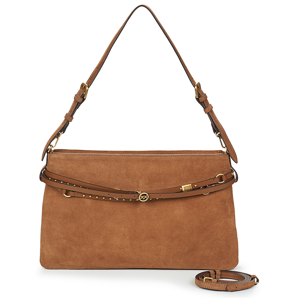 Pinko - BELT BAG BIG SUEDE - Brown