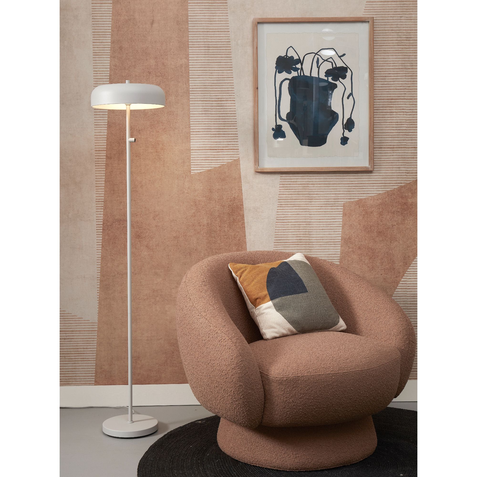 it's about RoMi Vloerlamp Porto - Grijs - Ø30cm