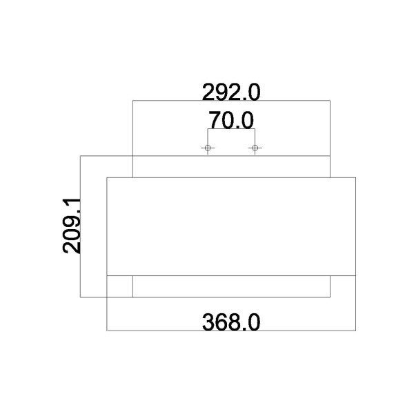 Plafonciepły srebrno-biały kwadratowy 36,8cm Kenney 2xE27x60W IP20 Feiss