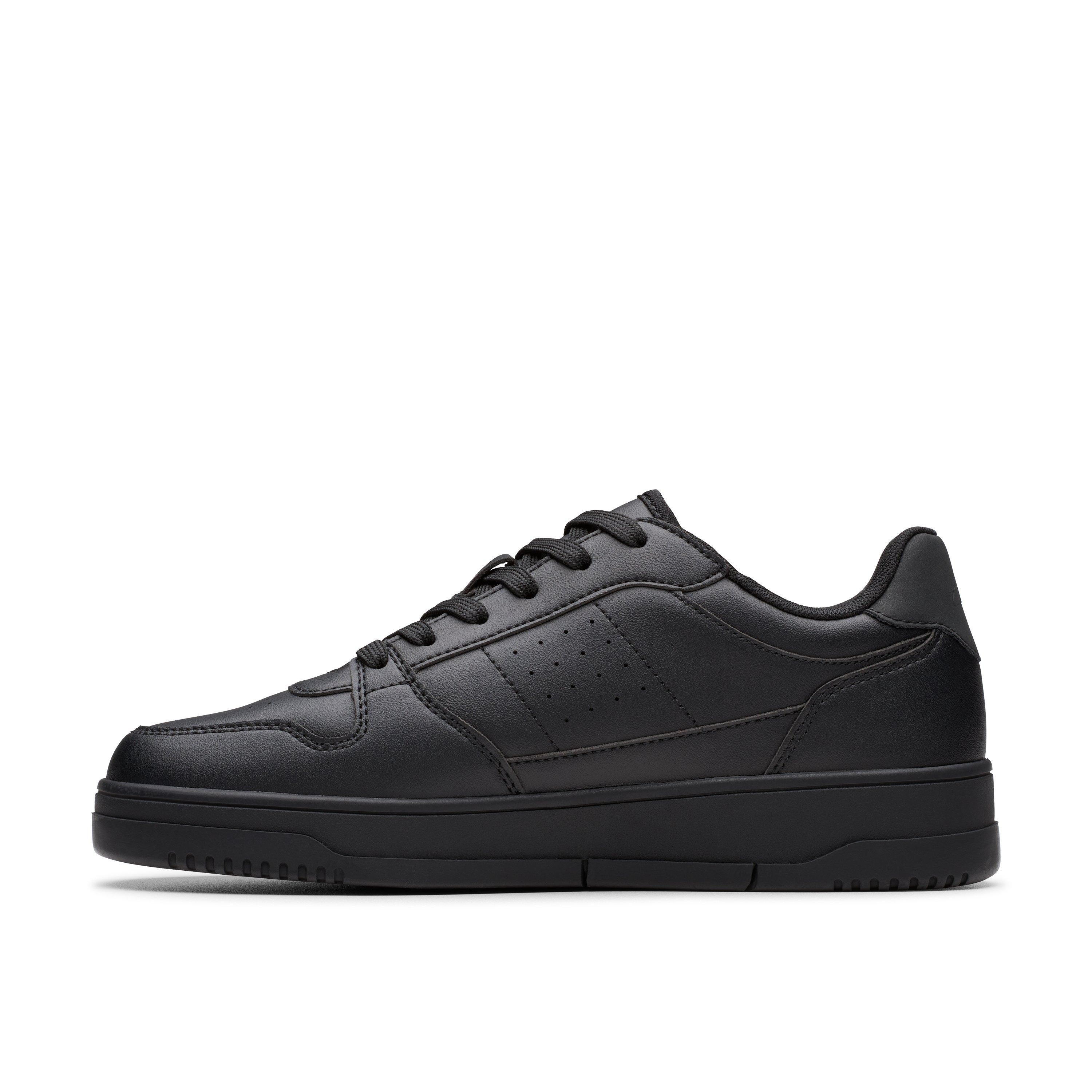 Clarks Christly Court Black Trainers