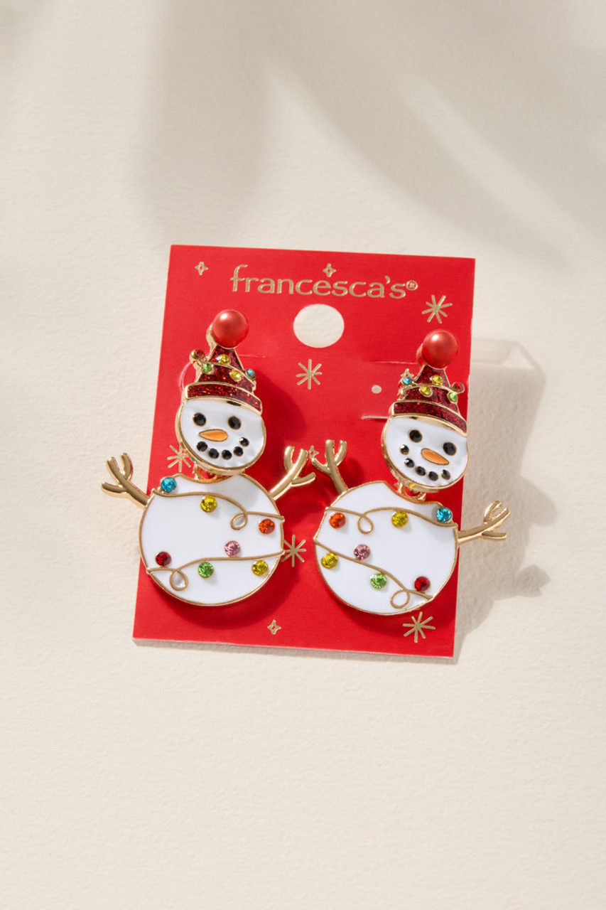 Snowman Drop Earrings