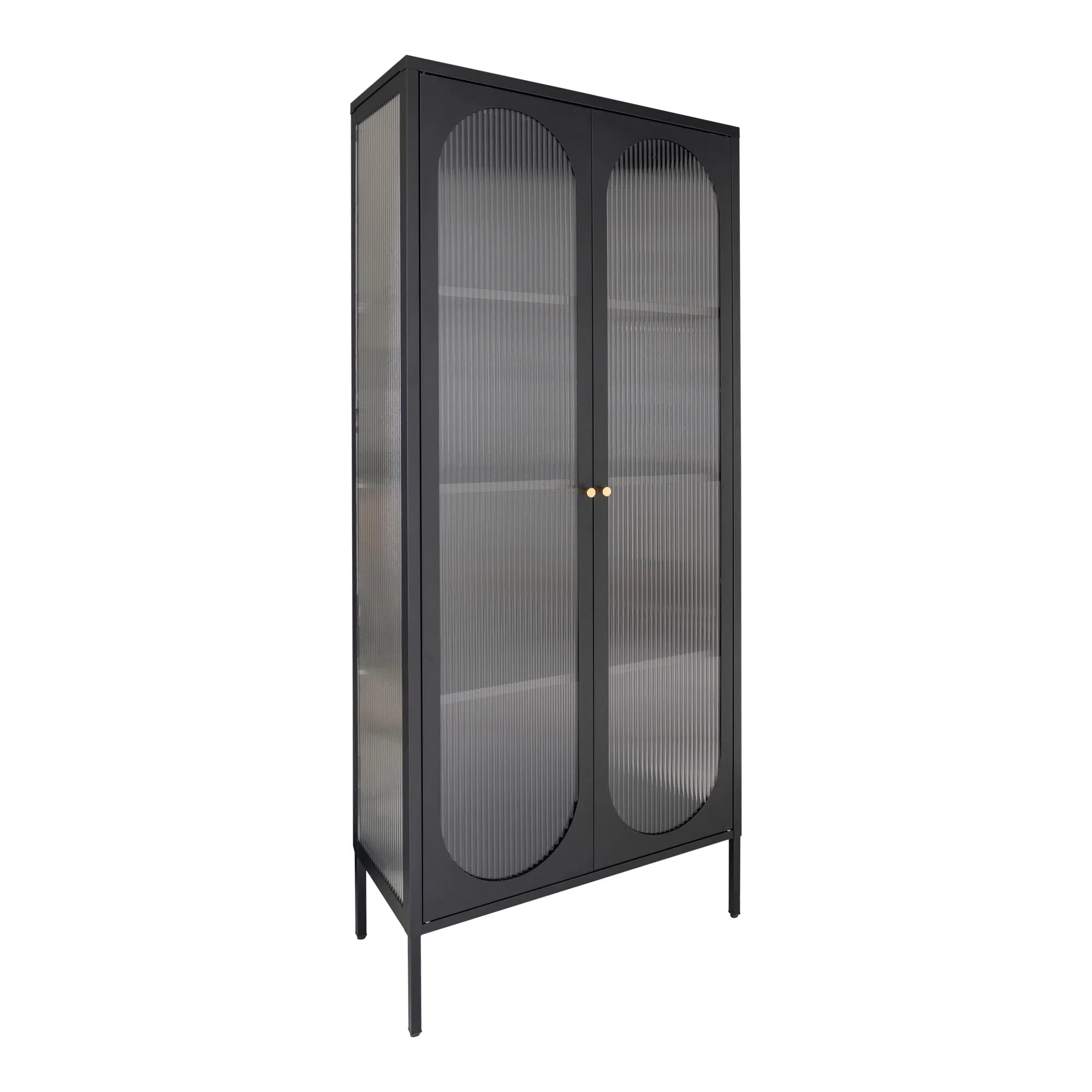 Rebellenclub Randers Vitrinekast - 180 x 80 cm - Zwart