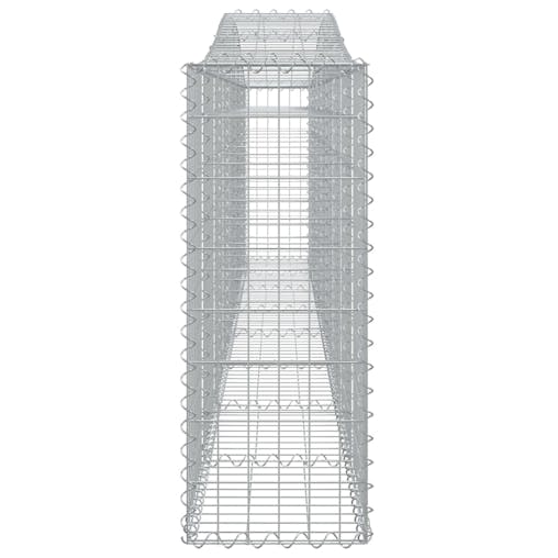 NNEVL Arched Gabion Baskets 4 pcs 400x30x80/100 cm Galvanised Iron