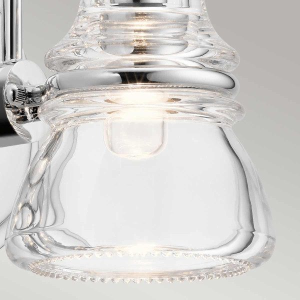 Kinkiet srebrny Talland 1xG9x3W wym:16,3x12,7x17,5cm IP44 Kichler