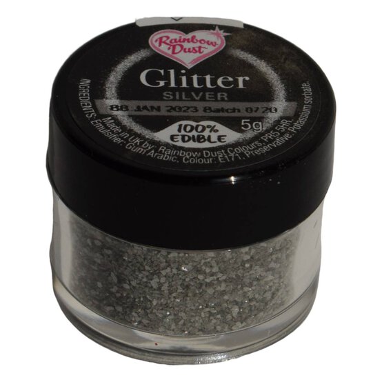 Rainbow Dust Silver Edible Glitter 5g