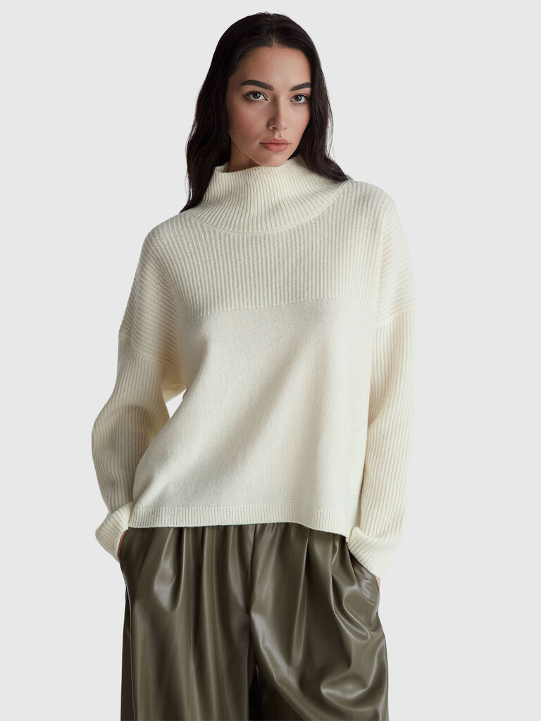 100% wool high neck sweater