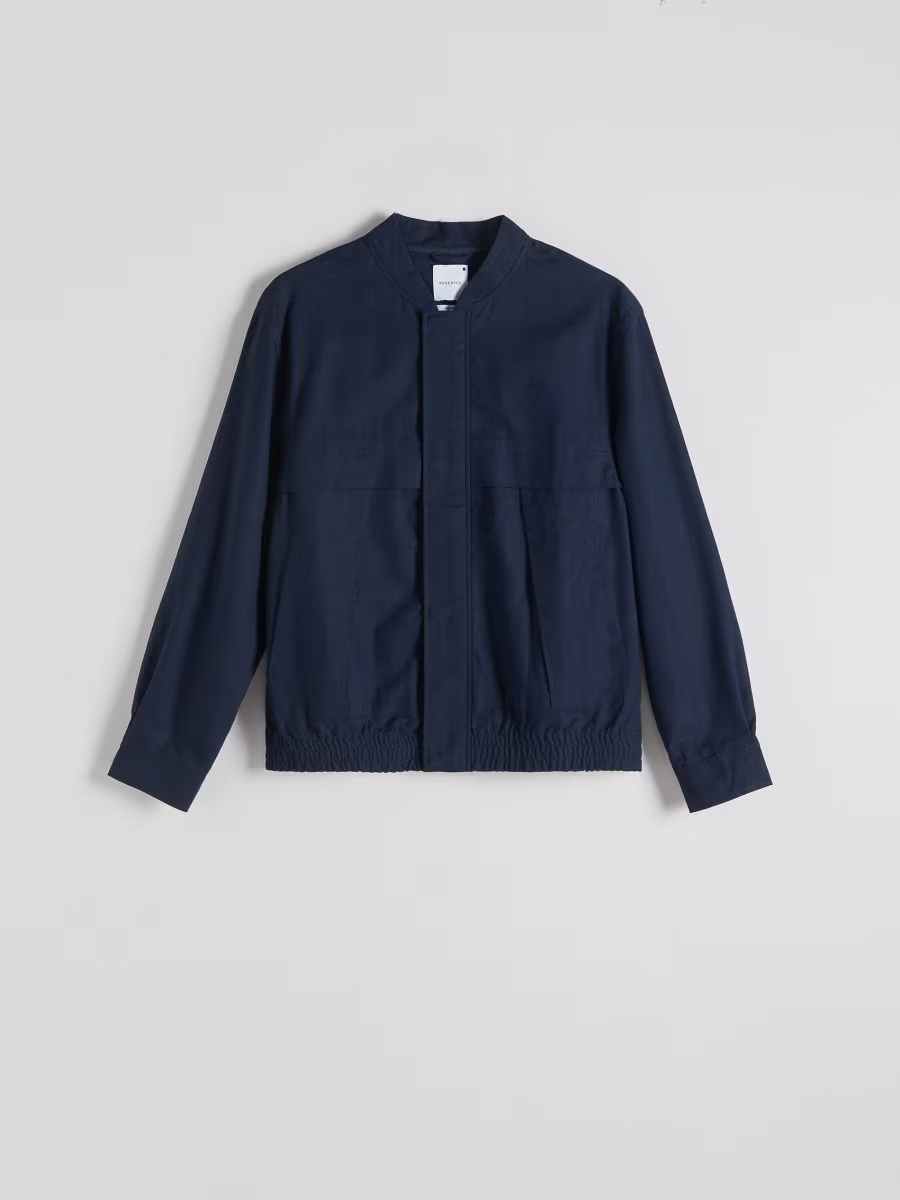 Linen Rich Bomber Jacket