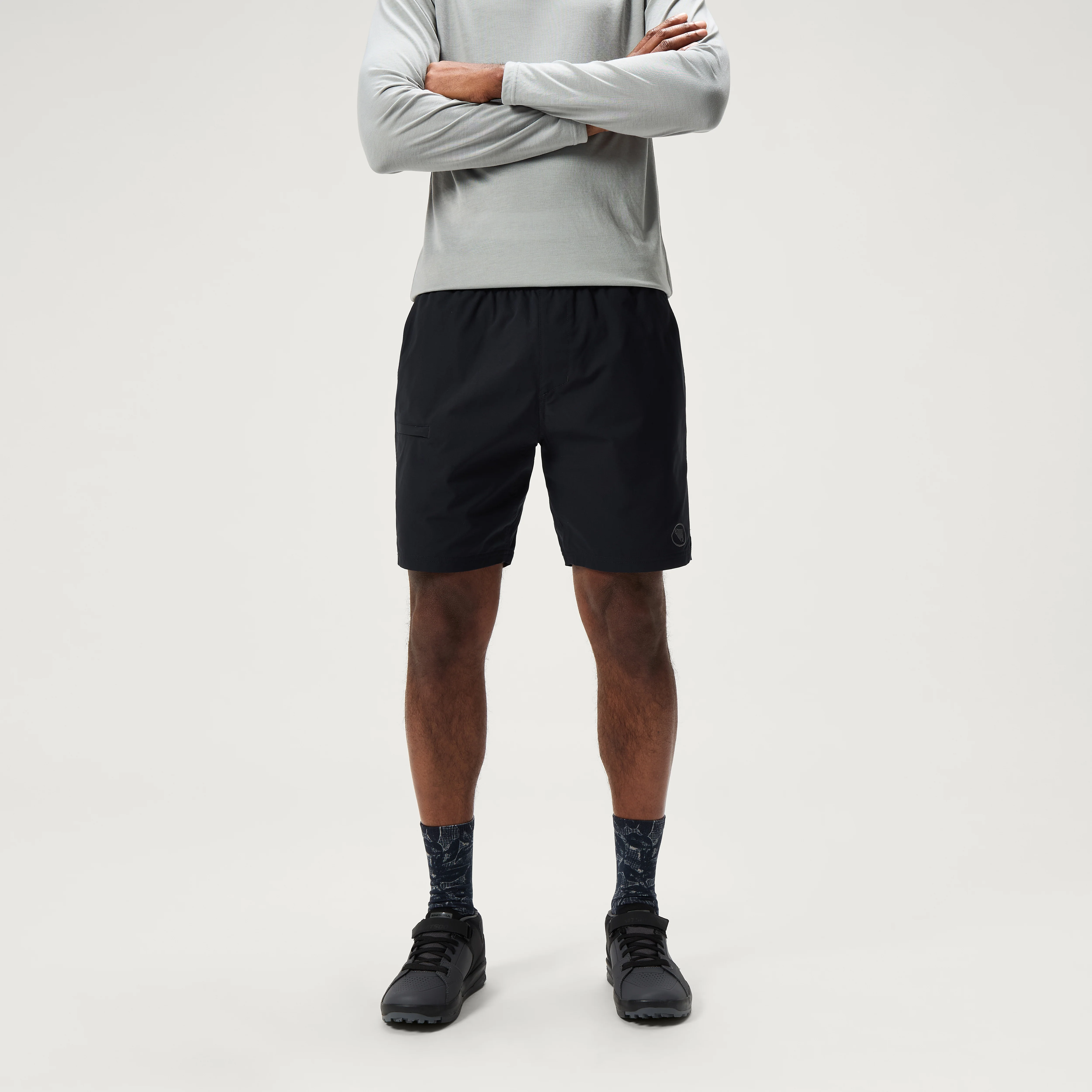 Men's Loop Baggy Shorts With Liner - Black