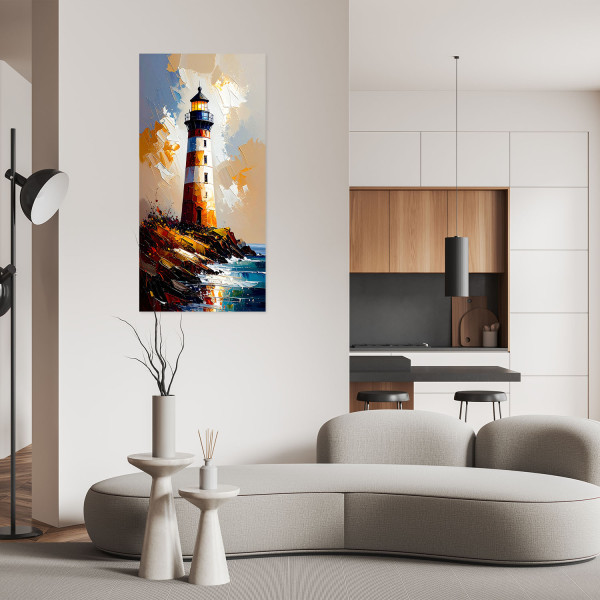 Naklejka na ścianę do salonu sypialni Feeby Latarnia morska Natura 40x80