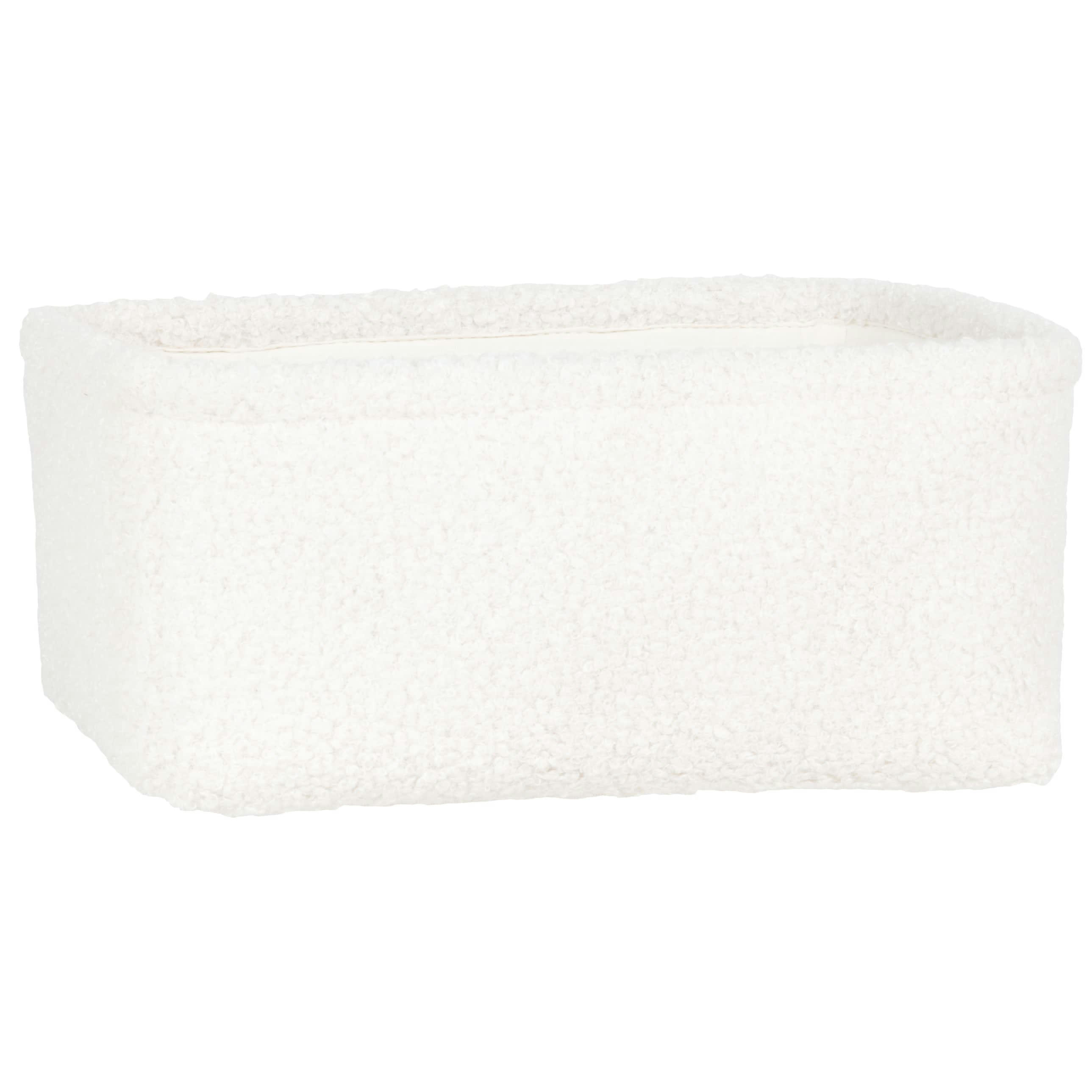 CALLIOPE - Paniers en tissu bouclé gris (x2)