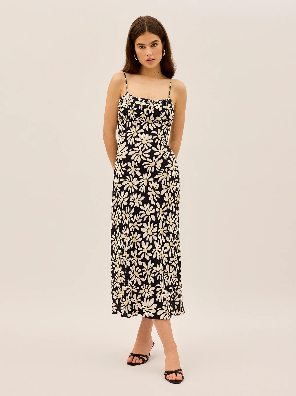 Velma Daisy Print Midi Dress