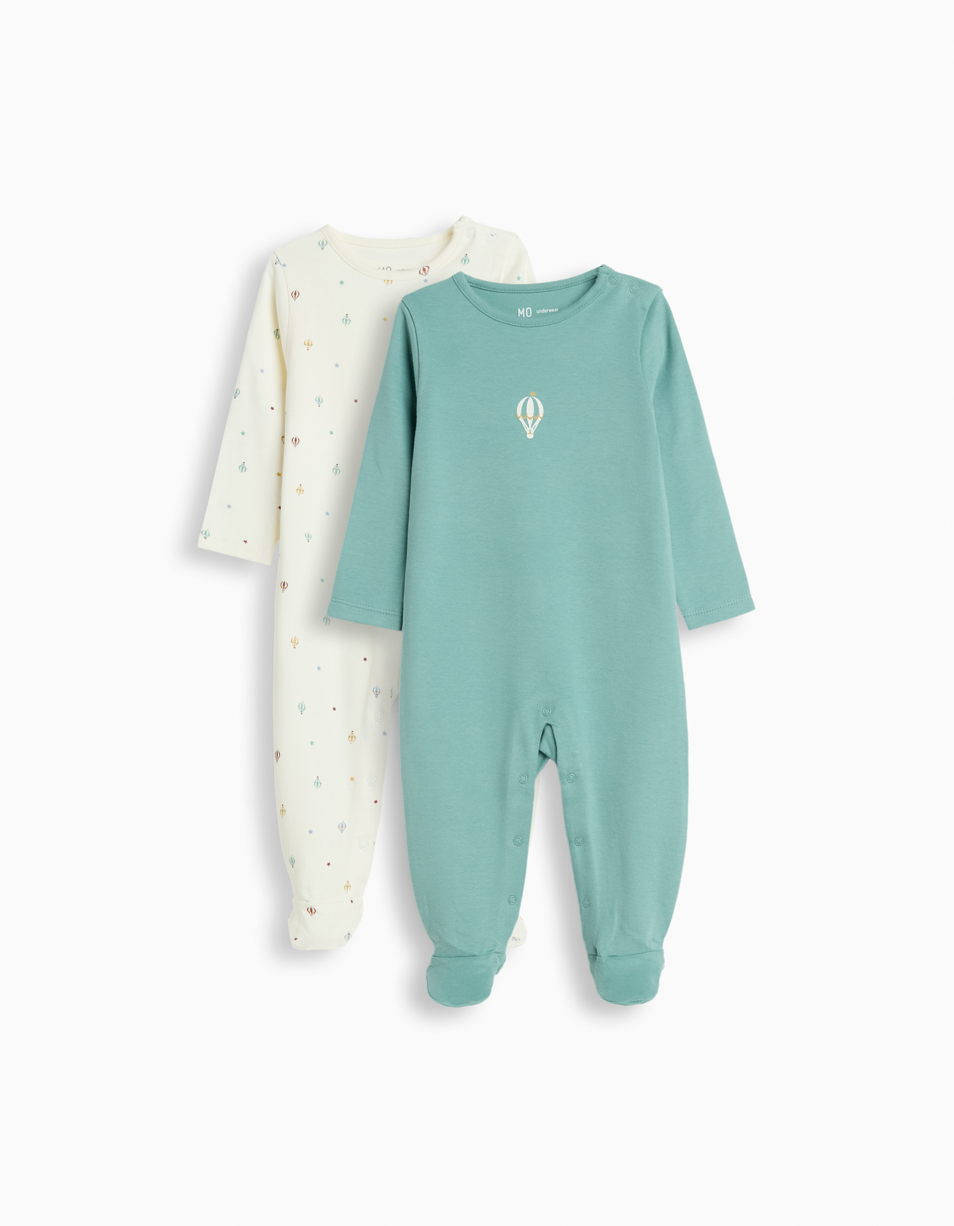 Pack 2 Babygrows, Recém-Nascido, Verde Escuro