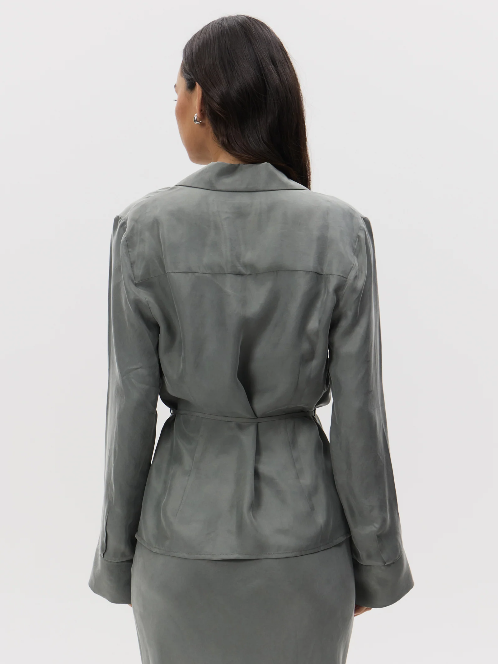 Chere Cupro Wrap Blouse