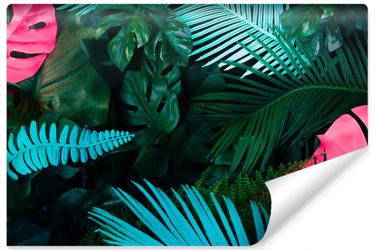 Fototapeta Kolorowe LIŚCIE Urban Jungle 3D 90x60cm