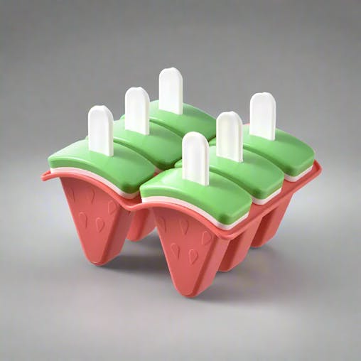 NNEOBA 6-Grid Watermelon Popsicle Mold with Cover