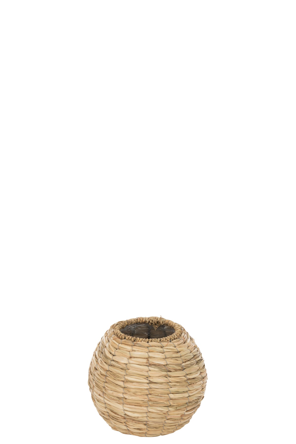J-Line vaas Yumi Bol Stro - bamboe - naturel - small - Ø 21.5 cm
