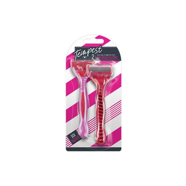 Tempest Six Blade Razors 2PK